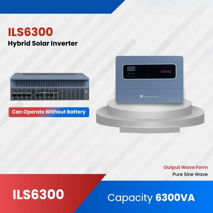 Inverter ILS6300 SAMOTO Hybird Low Frequency Pure Sinewave 12V 6300VA/5000W Hybrid Solar Inverter So