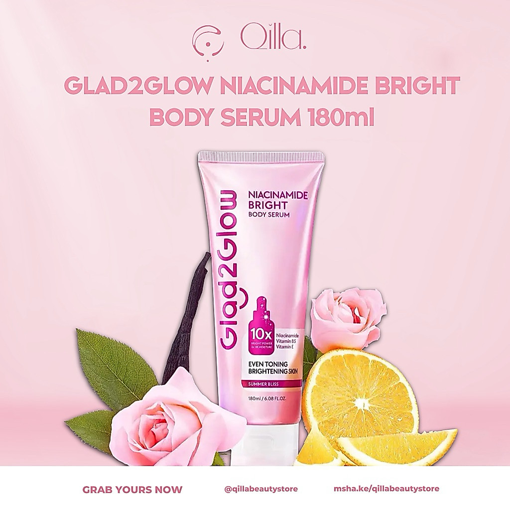 GLAD2GLOW NIACINAMIDE BRIGHT BODY SERUM - LOTION GLAD2GLOW MENCERAHKAN - BODY SERUM GLAD2GLOW - BODY