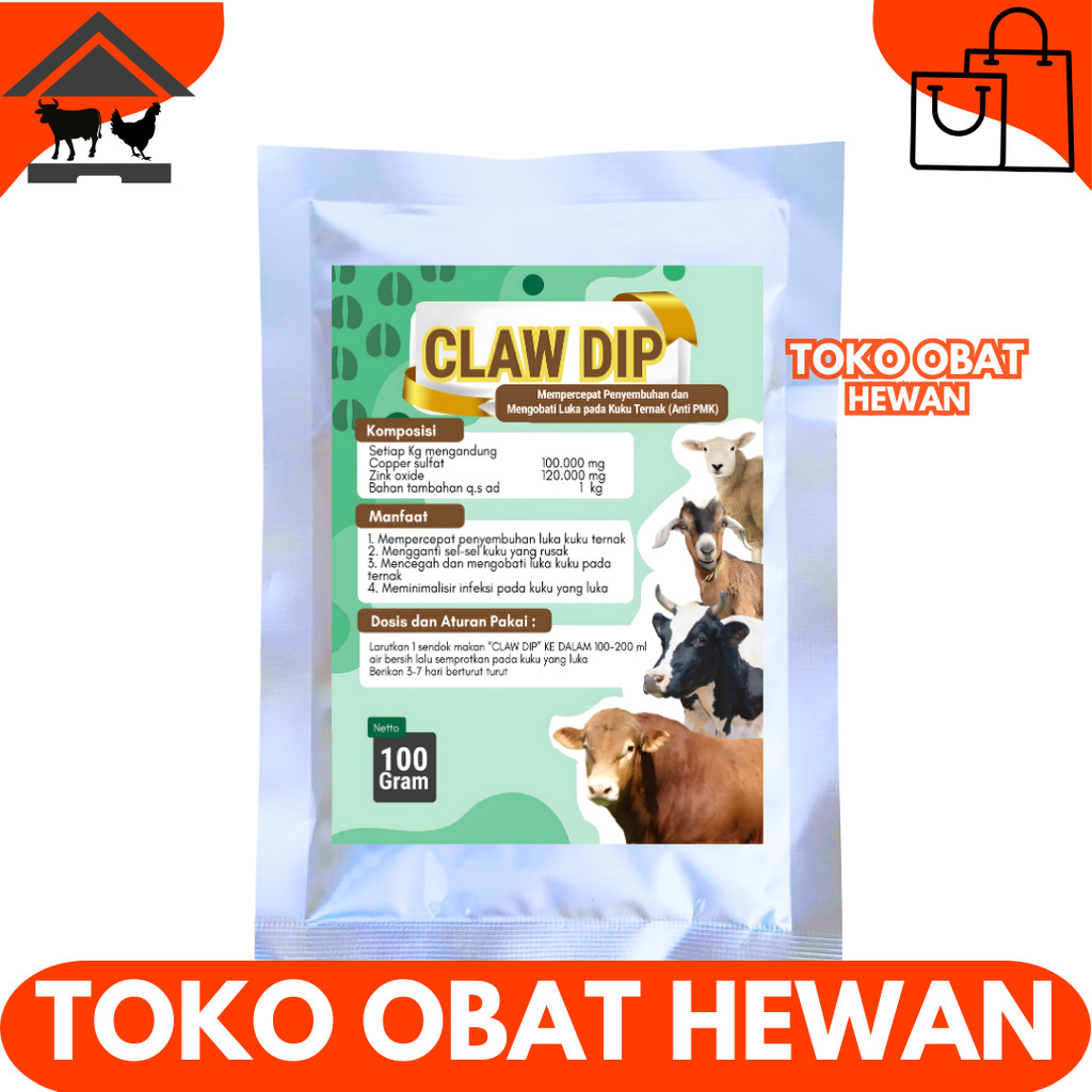 CLAW DIP 100 GRAM - Obat Kuku Sapi - Mengobati Luka Kuku Teracak & Kulit Sapi - Mencegah Infeksi Kuk