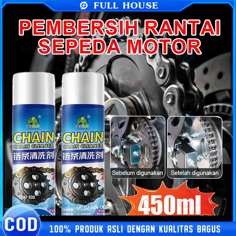 Full House！ Pilihan Pembalap Profesional Chain Lube Pelumas Rantai Contact Cleaner Anti Karat Pember