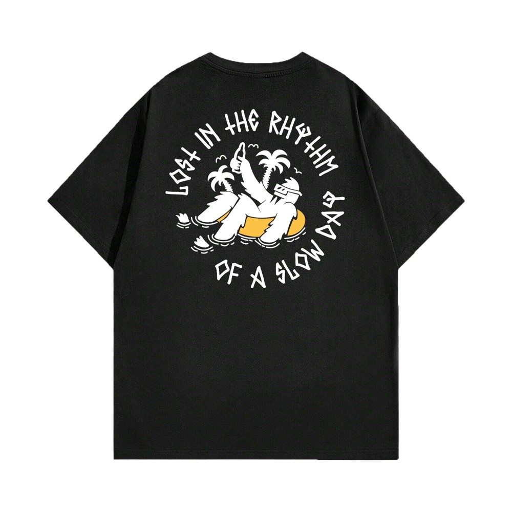 Baju Kaos Pria Distro Tshirt Cowo Katun Combed 24s Hitam Lengan Pendek Gambar Belakang Keren Bandung