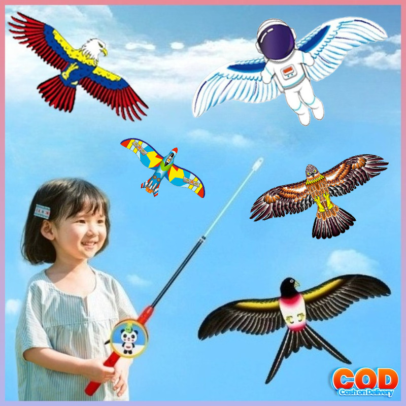 COD Layangan Burung / Layang-layang Mainan / Tiang Layang-layang Teleskopik Untuk Anak-anak