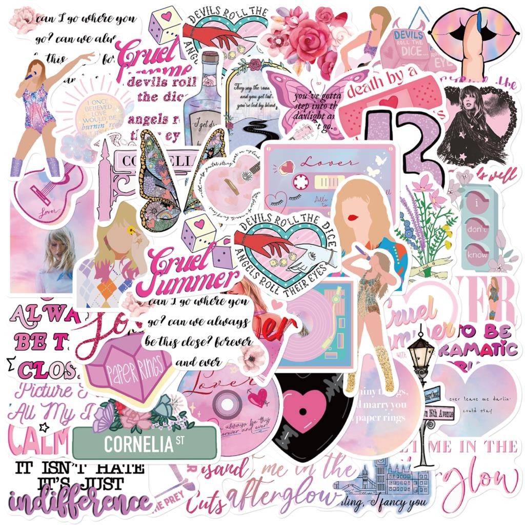 

50PCS Cartoon Romantic Lover Stickers Personality DIY Car Phone Skateboard Luggage Decoration Toy Graffiti Waterproof Sticker