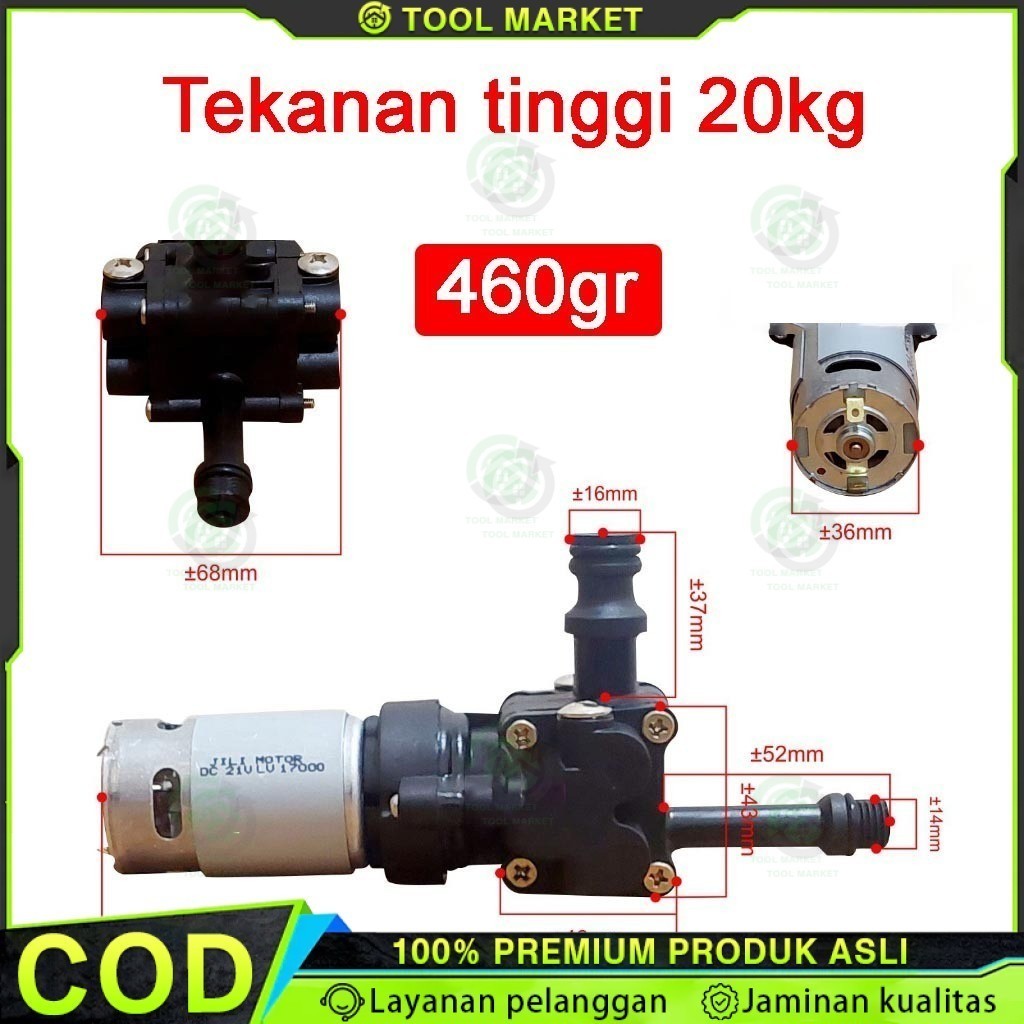 Dinamo Mesin Pump Jet Cleaner Cordless Dinamo Mesin Semprotan Air Baterai Portable Dinamo Mesin Pump