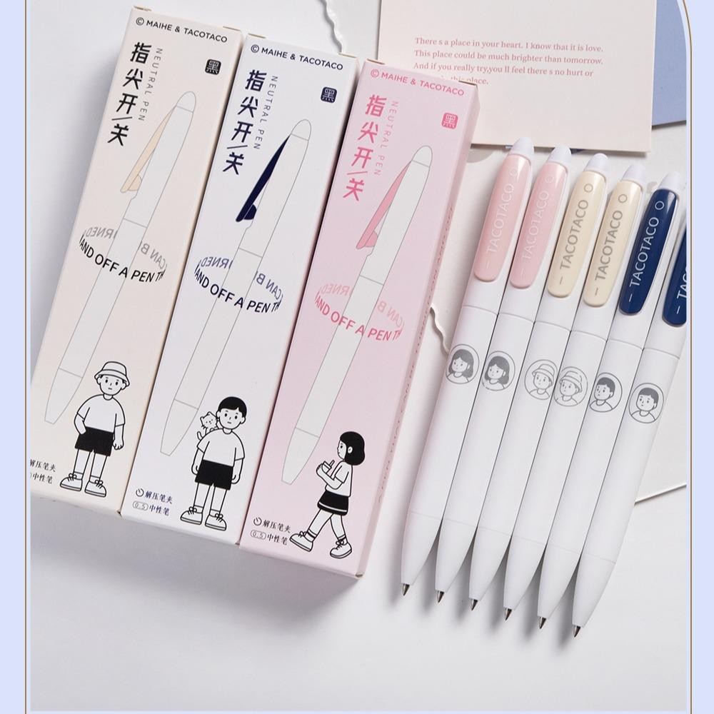 

Pulpen Tinta Hitam Nyaman Dipakai TACO TACO Switch Gel Pen Japanese Ins 1 Pcs + 2 Refill Craftycharm
