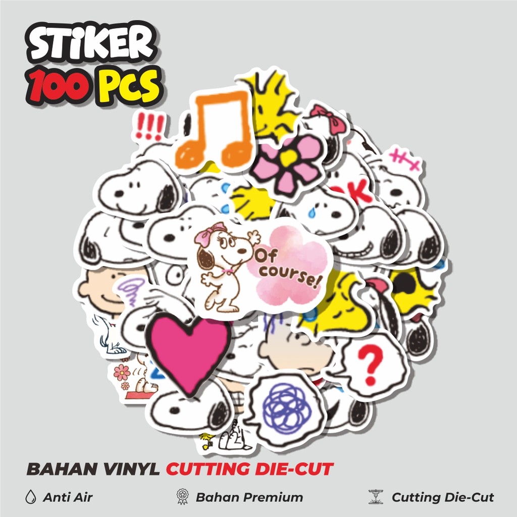 

Terbaru! 50 pcs Stiker kartun Snoopy V43 Dekorasi Lucu Kreatif untuk Notebook, Skateboard, HP