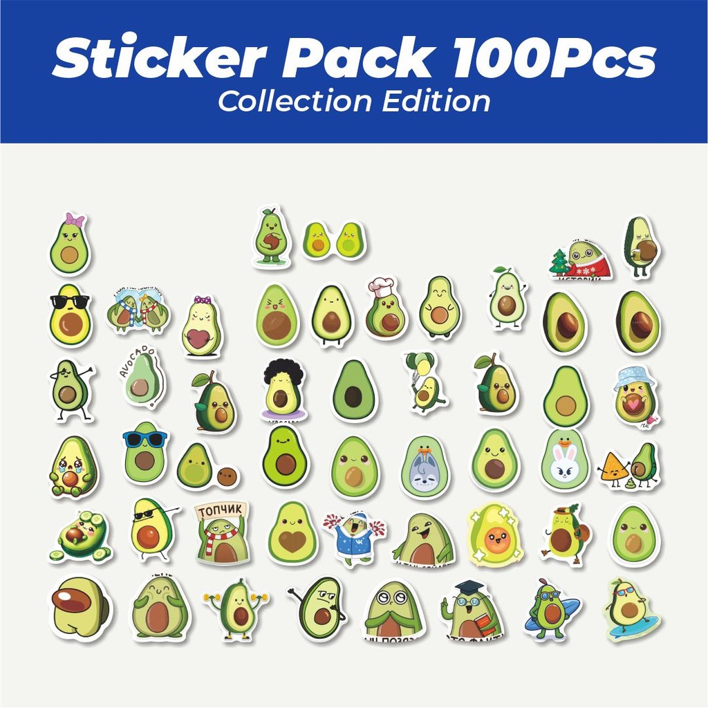 

Hot Stiker Buah Alpukat V4 Lucu Anti Air Stikers Berperekat Waterproof Sticker Decal Buat Motor Helm Buku Journal Koper Casing HP Laptop Botol Minum