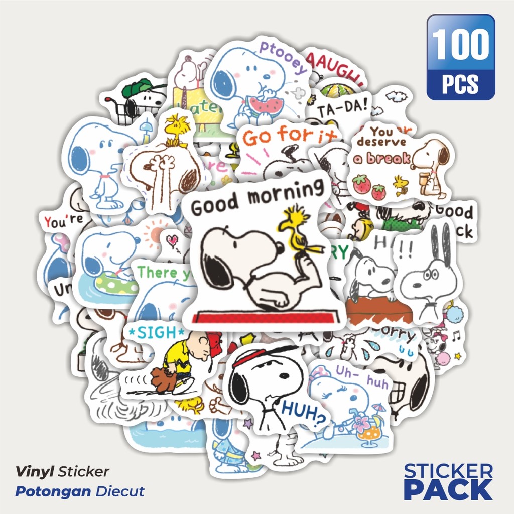 

Terbaru! 50 pcs Stiker Kartun Snoopy V28 Dekorasi Lucu Kreatif untuk Notebook, Skateboard, HP