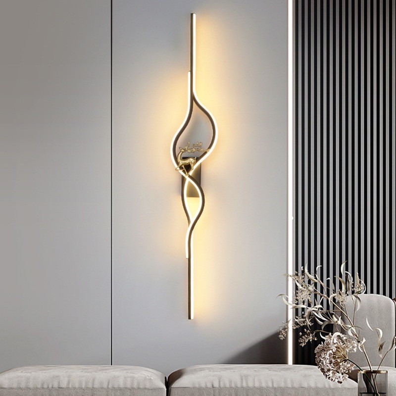Lampu dinding kamar tidur hiasan dinding ruang tamu lampu wall moulding 3 Warna minimalis Lampu