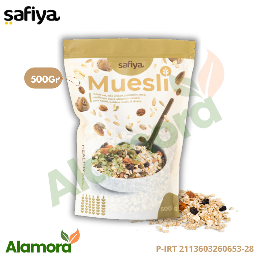

Safiya Muesli Fruit & Seed 500 Gram Sereal Sarapan Sehat Oatmeal Original
