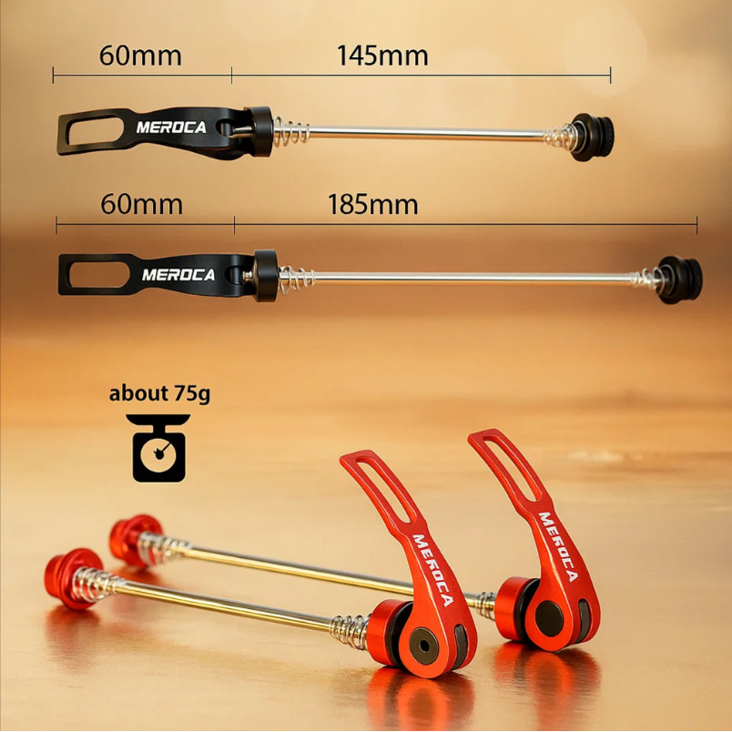 MEROCA As QR Quick Release Skewer Satuan Premium untuk Hub Freehub Sepeda Gowes MTB dan Seli Kesayan