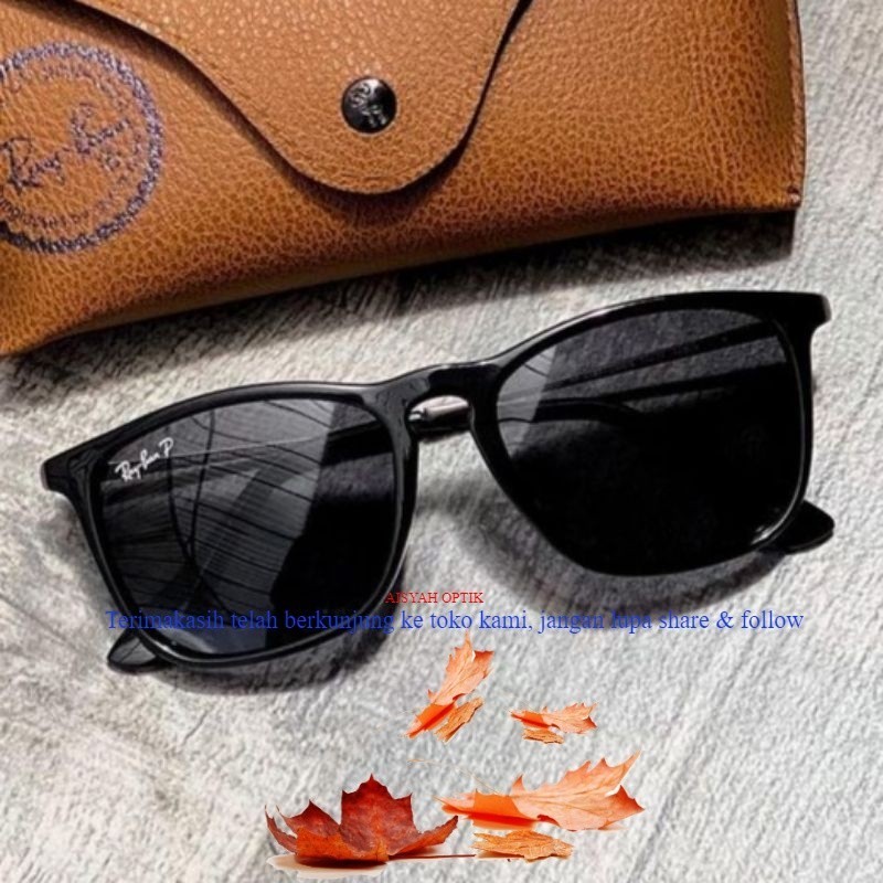 Kacamata RAYBAN CHRIS RB4187 Lensa Polarized Black Glossy