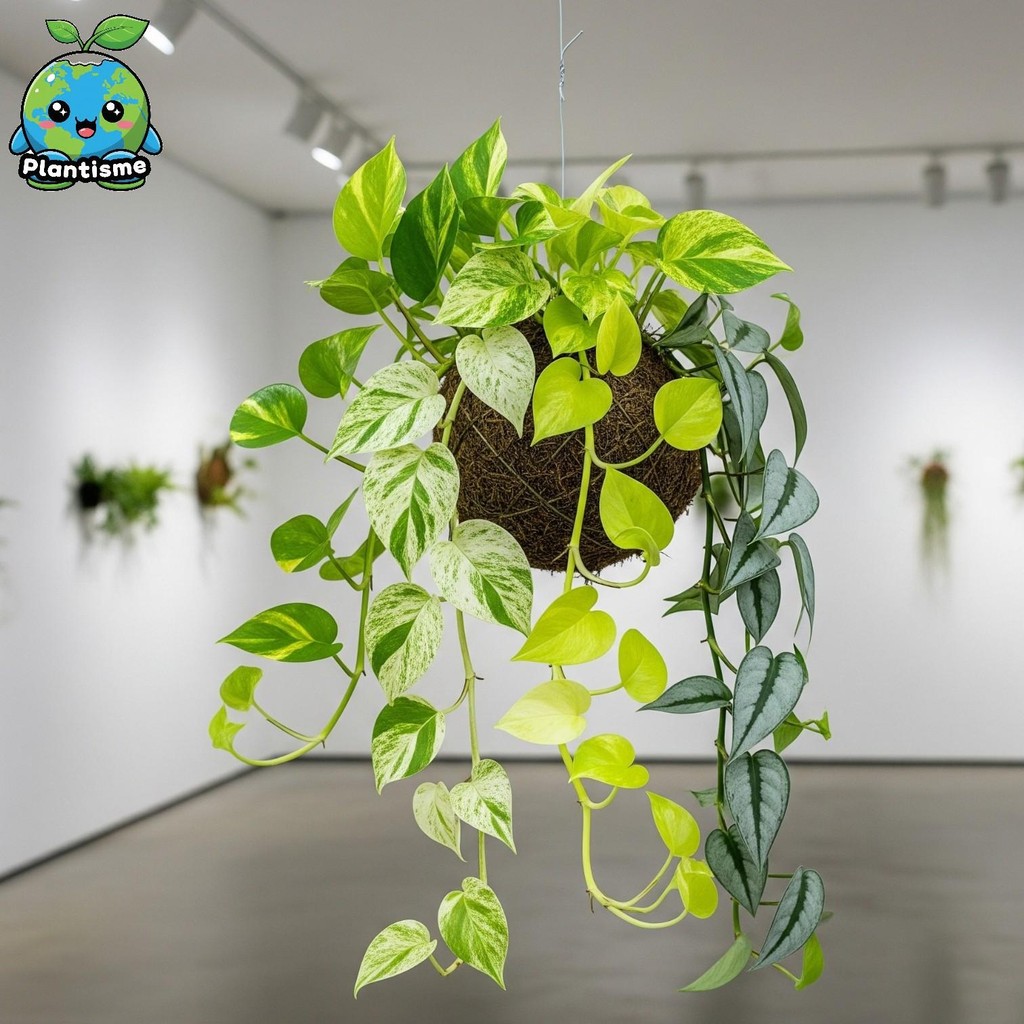 Mossball – Pothos Parade Epipremnum Aureum Golden × Marble Queen × Neon × Manjula × Scindapsus Kombi