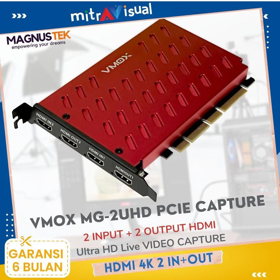 VMOX MG-2UHD PCIE Video Capture 2HDMI IN-OUT 4K 60HZ VMIX OBS