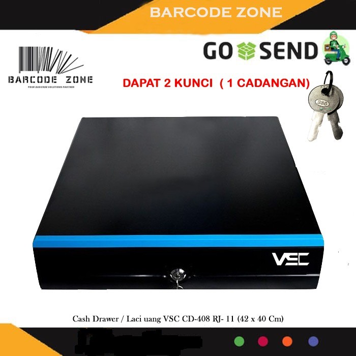 CASH DRAWER /LACI UANG KASIR VSC CD-408 (43 x 40 Cm ) RJ-11 OTOMATIS AUTO / MANUAL KUNCI