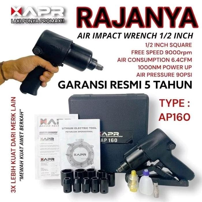 AIR IMPACT RAJA BOR ANGIN APR AP160 1/2 INCH BOR PEMBUKA BAUT TENAGA ANGIN KOMPRESOR TERSEDIA KOMPRE