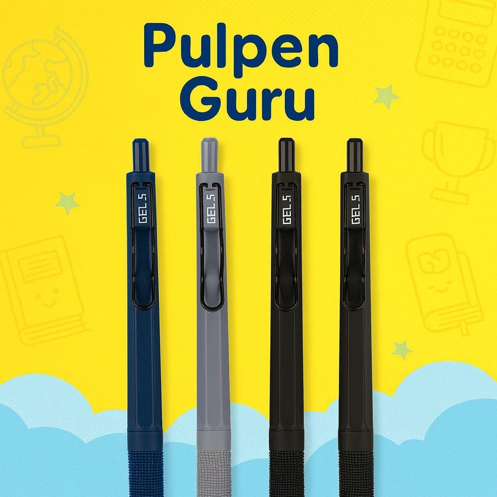 

Pulpen Guru Gel 0.5 – Tinta Halus, Nyaman untuk Menulis Stationery - Warna Hitam