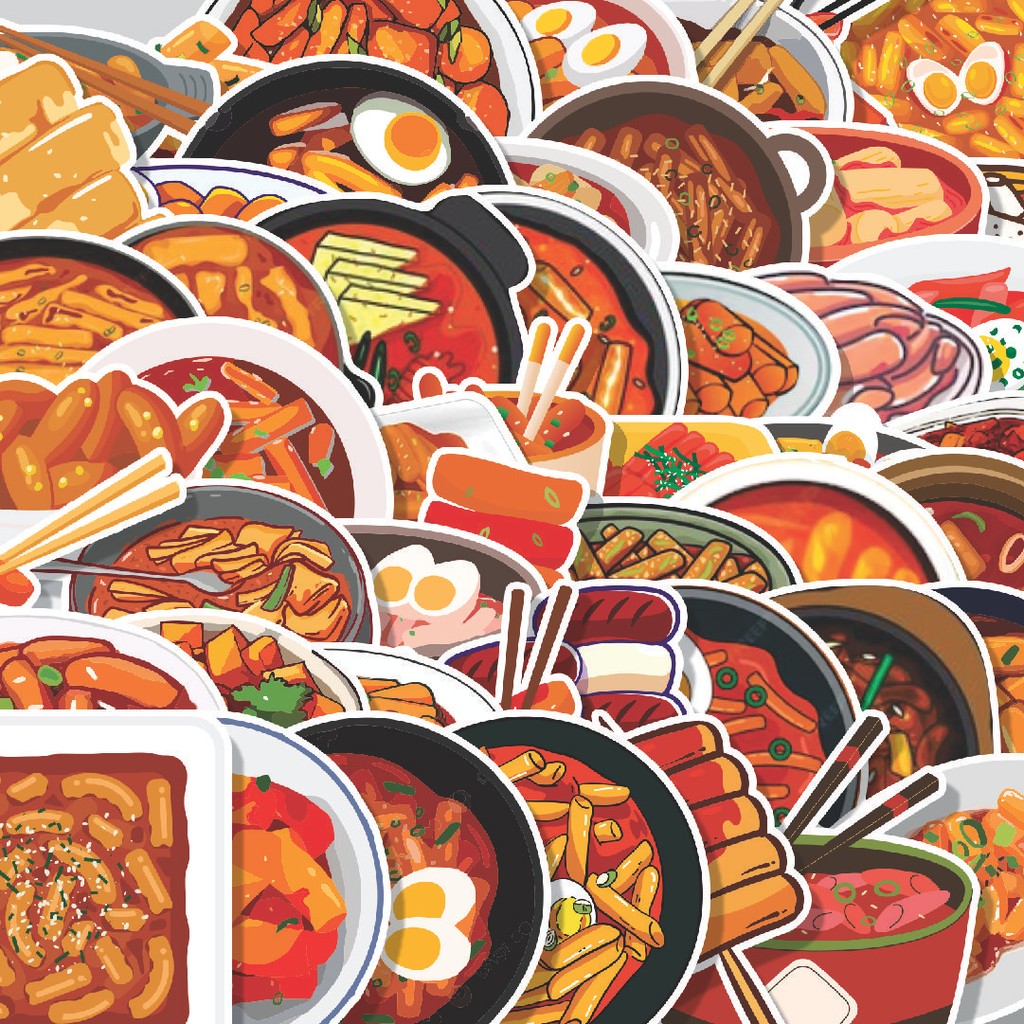 

Stiker Cutting Pack Stiker Kartun Tteobokki Isi 100Pcs Series Aesthetic Lucu Keren Untuk Koper Bahan Vynil