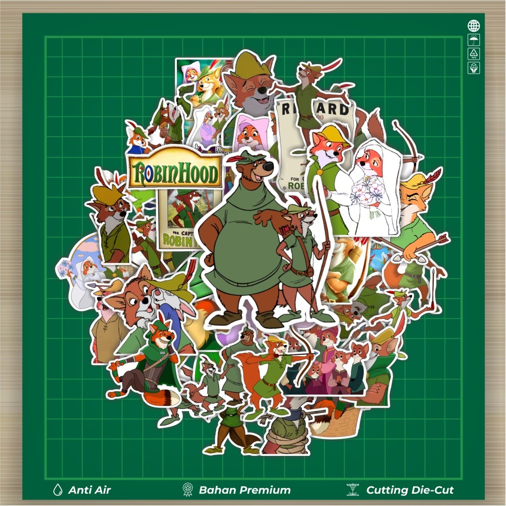 

HOT 50 PCS STIKER Stiker Kartun Robin Hood Disney Stiker Fashion Cars Decal Dingin Kartu Album Custom Vinyl Anti Air- Sticker Aesthetic Buku Journal Koper Casing HP Tablet Laptop Helm Motor Botol Minum
