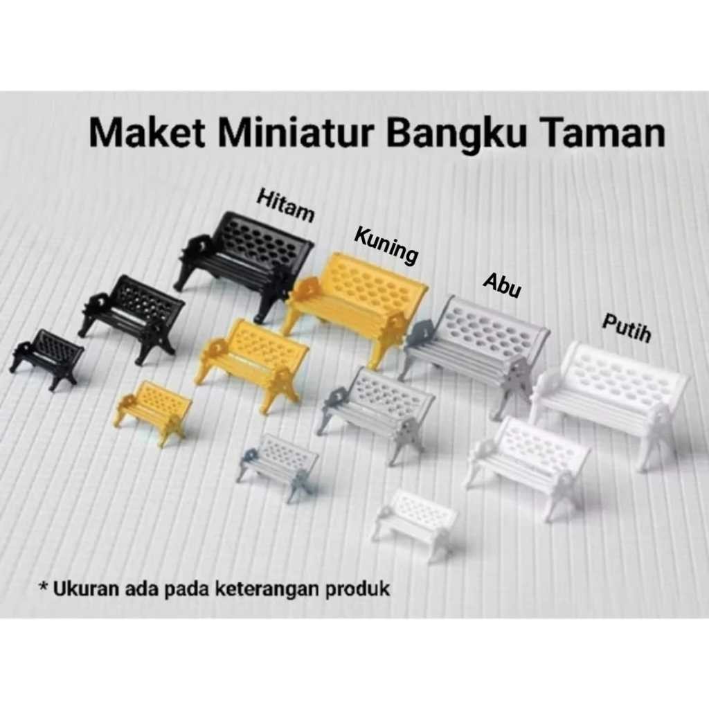 Topper Kursi Taman, Miniatur Kursi Taman, Hiasan Kue Kursi Taman, Miniatur Arsitektur Kursi Taman, H