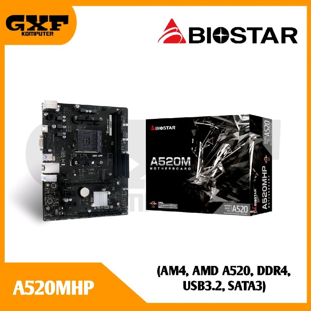 Biostar A520MHP (AM4, AMD A520, DDR4, USB3.2, SATA3)