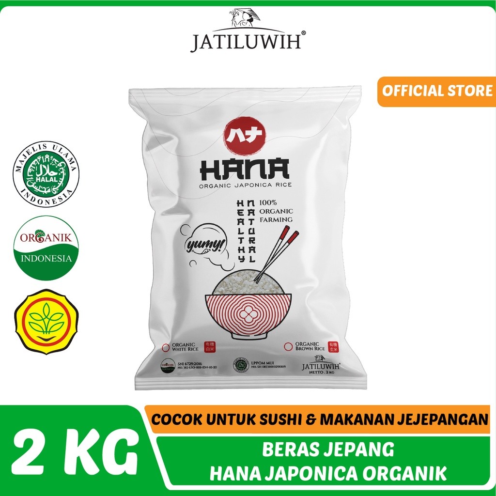 

Beras Jepang Beras Japonica Organik Jatiluwih 2kg / Bagus Untuk Sushi