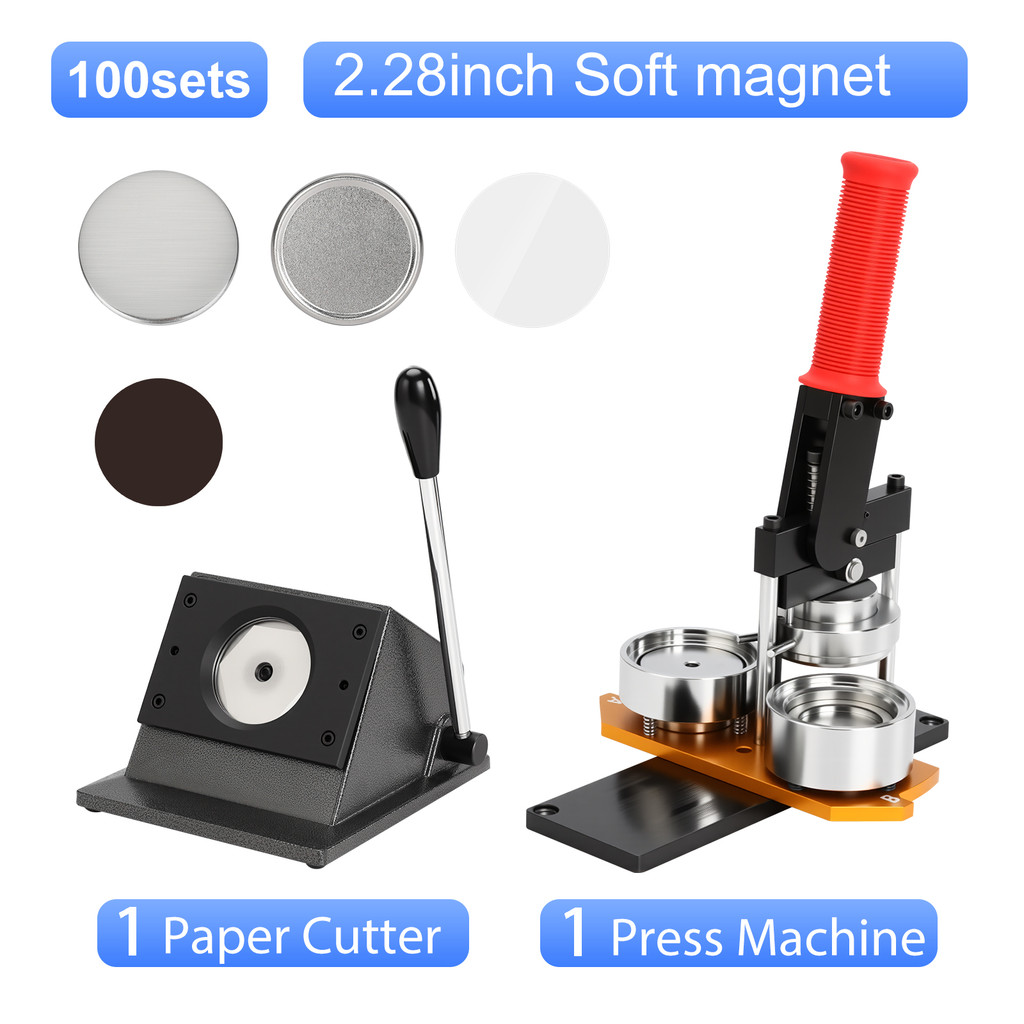 

2.28inch 58mm DIY Badge Maker - Automatic Button Pin Press Machine for Home Craft & Badge Production