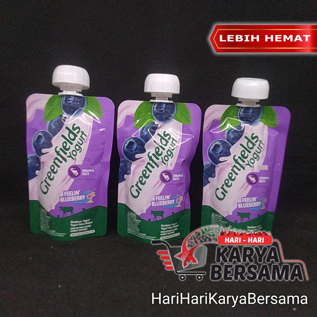 

MINUMAN YOGHURT GREENFIELDS GREEN FIELDS YOGURT BLUEBERRY BLUBERI PACK 3'S X 120GR