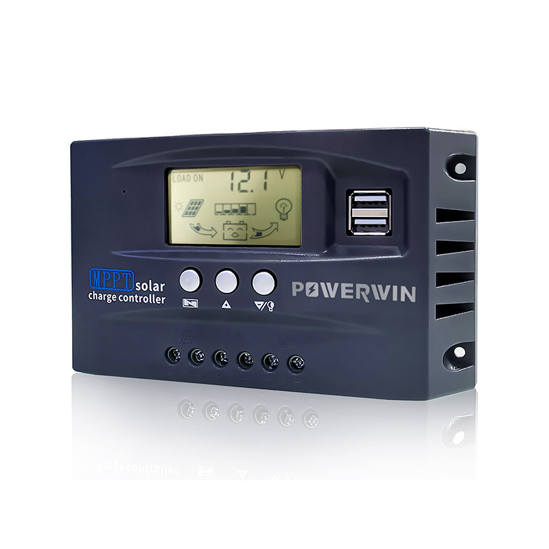POWERWIN MT30 MPPT 30A Solar Controller 12V 24V Auto Solar Cell Panel Charger Regulator Dual USB LCD