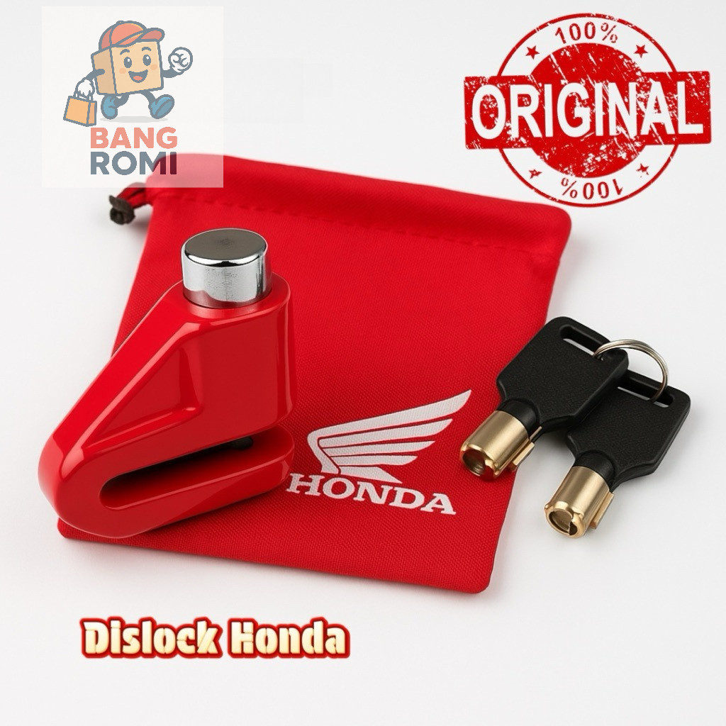 ASm Dislock / Kunci gembok cakram motor Original Honda / Kunci Ganda Motor