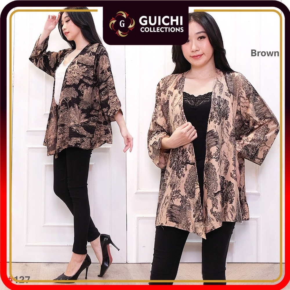 Promo  cardigan outer layer katun motif etnik bahan adem kardigan batik bohemian