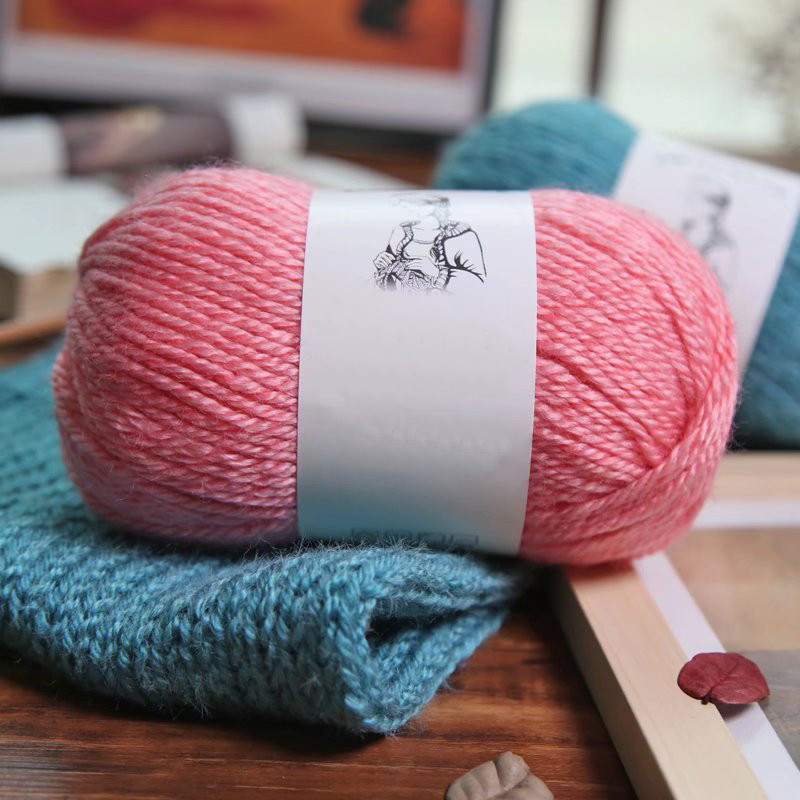 2 Wool Yarn Balls No. 1 Thread Hand Knitted Scarf Outwear Hat Yarn Wool Stick Needle Sweater Thick W