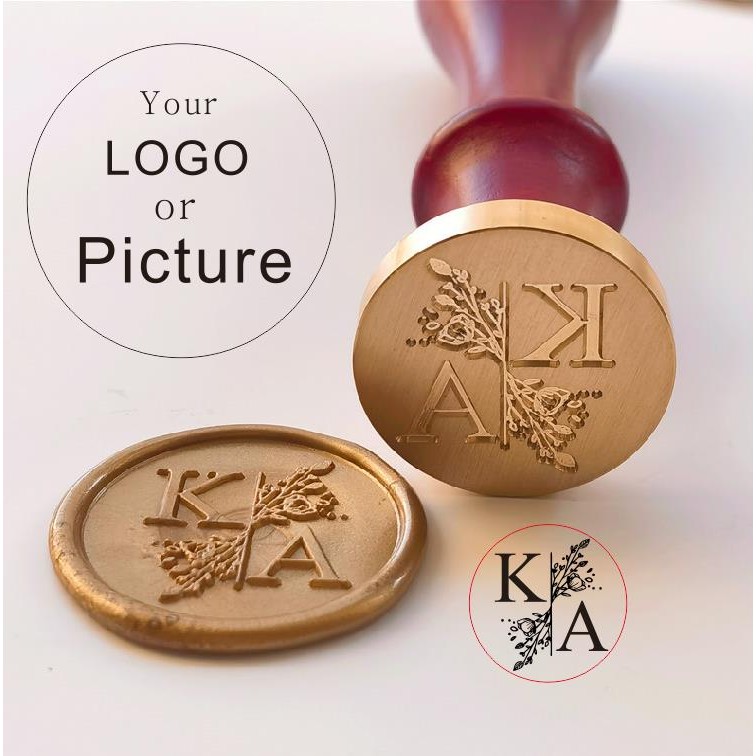 

Custom Seal Wax Seal Stamp Customized with Own Logo Wedding Invitation Birthday Gift Stamp Replaceable Handle Stamp Crafts Seal