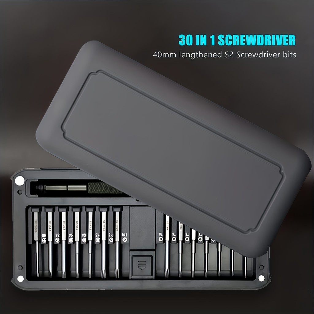 Precision Screwdriver Set 30 in 1 Magnetic Repair Kit with 28 PCS 40mm Extra Long S2 Steel Screw Dri