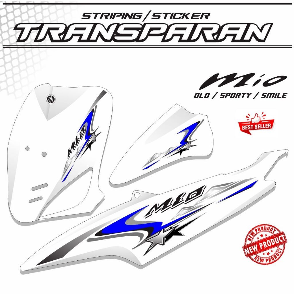 STRIPING STIKER TRANSPARAN MIO LAMA MIO SPORTY TERLARIS STRIPING
