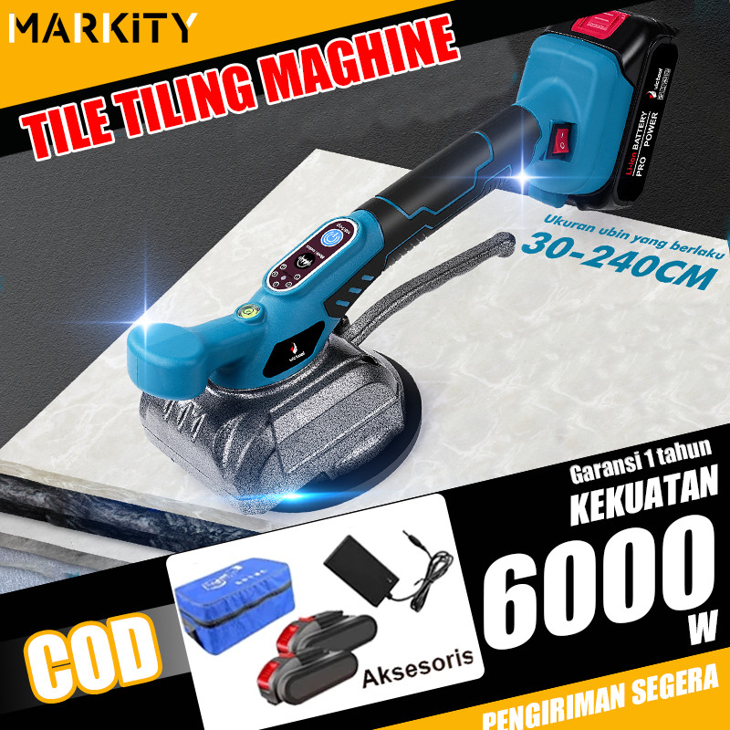 TERLARISMARKITY Alat pasang keramik lantai getar 6000W mesin getar keramik 20000MAH lantai mesin per