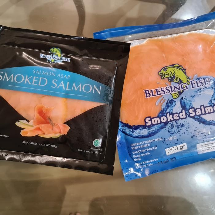 

smoked salmon blessing fish 250gr ikan salmon asap siap makan