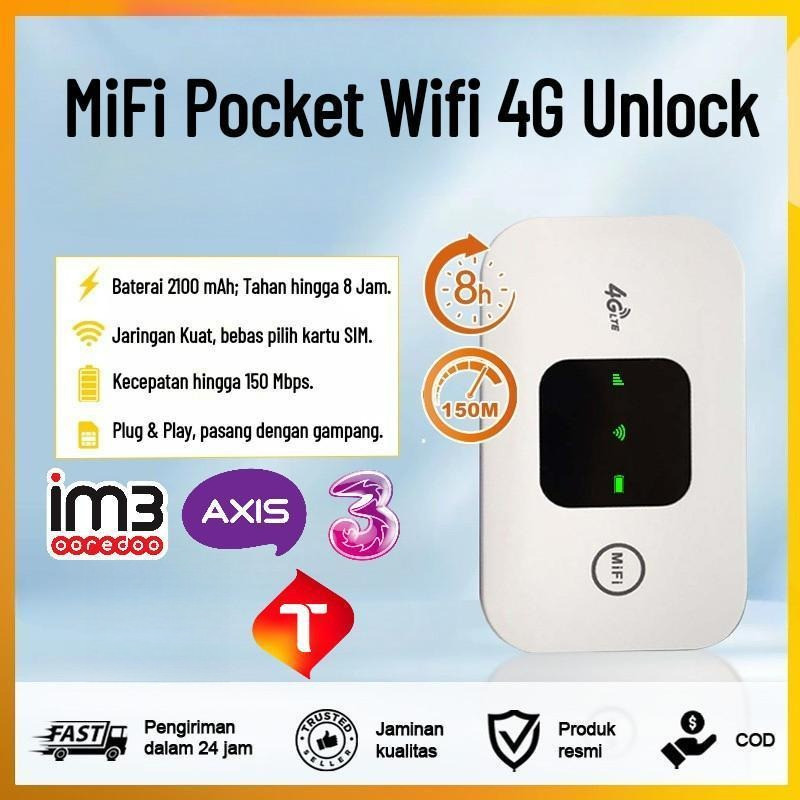 Modem WIFI 4G LTE Portabel iPhone android PC 10 Device All Operator (Kecuali XL) Telkomsel XL Indosa