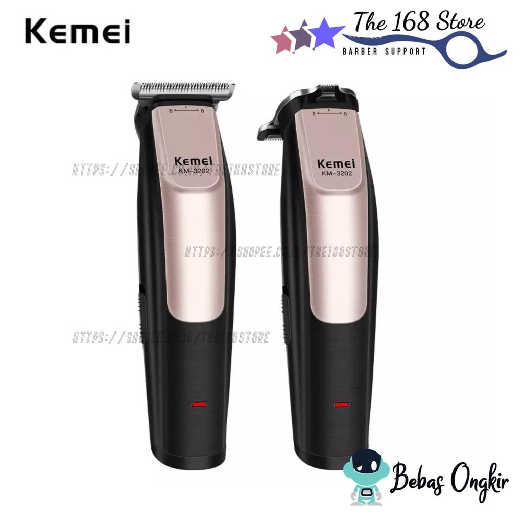 Stylista.ID Kemei Hair Clipper Modelling 2 in 1 Alat Cukur Rambut KM-3202 Original