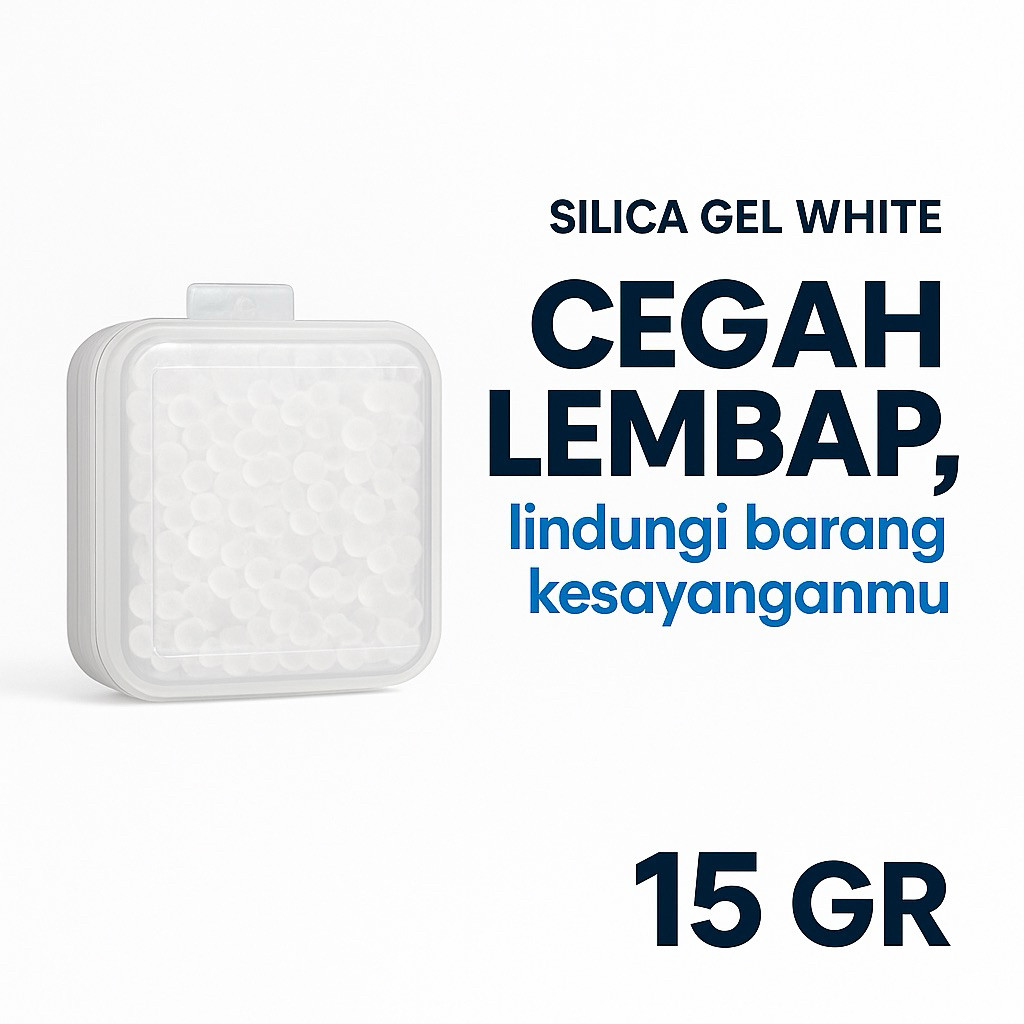 SILICA GEL WHITE BOX 15gr / silika gel white / silica gel sepatu dan tas/ cegah lembap dan jamur