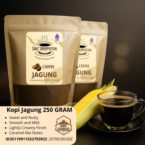 

Bubuk kopi Jagung kemasan 250 Gram Nikmat dan Gurih mantap