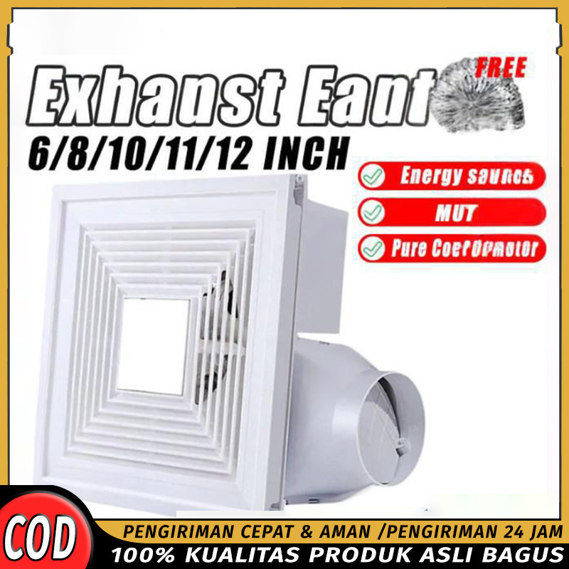 Ducting Exhaust Fan Plafon 14 Inch Kipas Angin Blower Atap 12 Inch Dinding TanpaTutup Angin  Kipas A