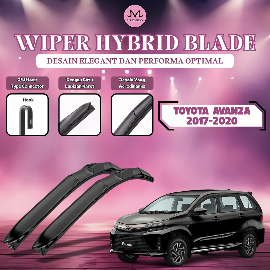 Promo Wiper Hybrid Blade Mobil Toyota Avanza 2017-2020 Wiper Kaca Hybrid Blade Berkualitas 1Set Kiri