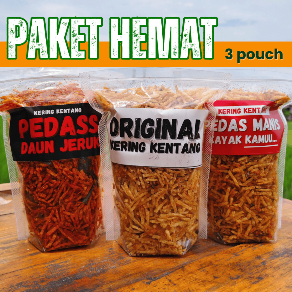 

Kering Kentang Mustofa Pedas Daun Jeruk Original Kemasan Jar Medium 200g Cemilan Makanan Snack