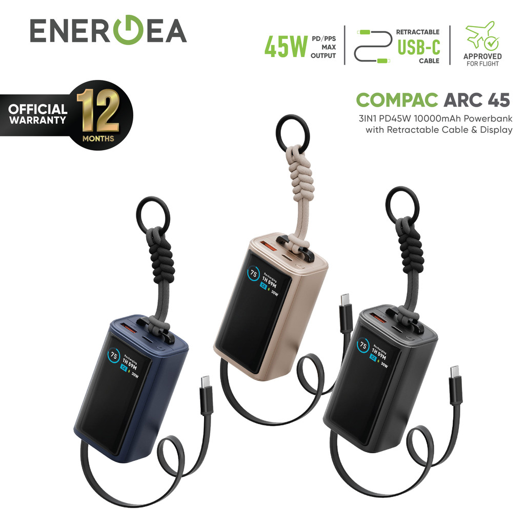 Powerbank 45W 10000 mAh ENERGEA Compac Arc 45