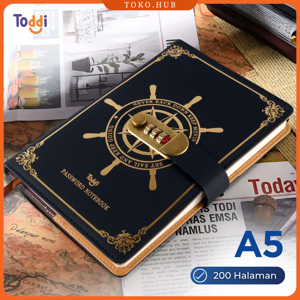 

Toddi Buku Jurnal Leather Vintage Pirate A5 200 Halaman Grid with Lock - 10001