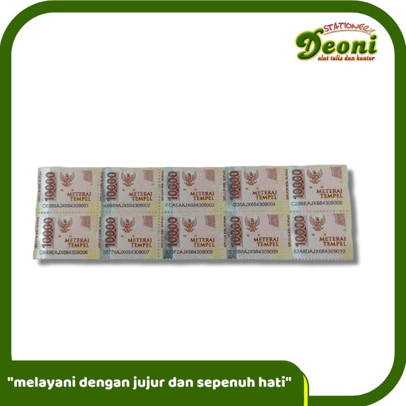 

Materai 10000 ( 1 Pcs / Satuan)