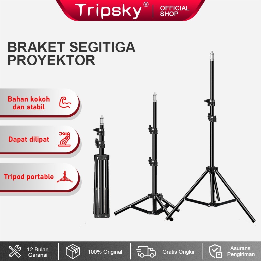 Tripsky Stand Tripod Proyektor 1.7M  Bracket Proyektor  Braket Proyektor Projector
