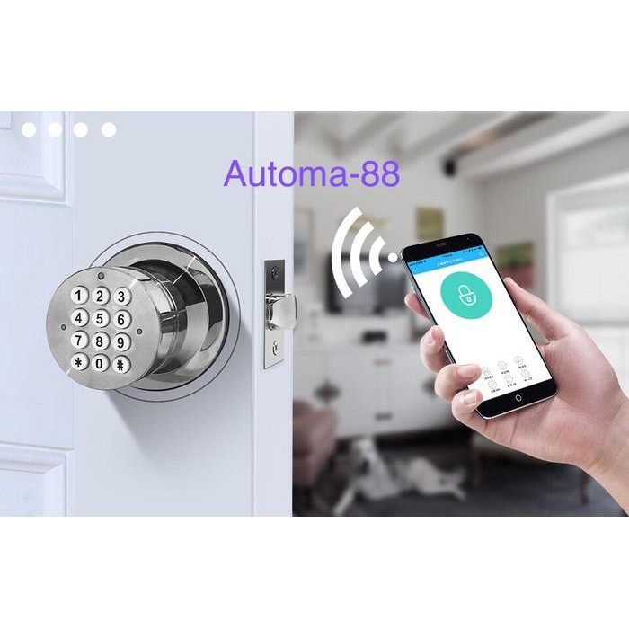 Handle Pintu Door Lock Bluetooth Gagang Pintu Wifi Android Smartphone GRD99