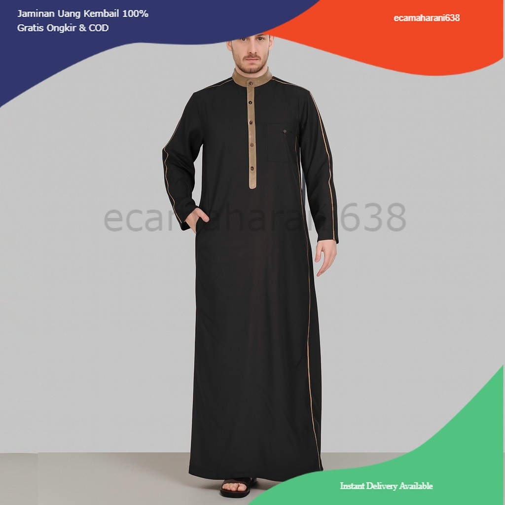Jubah Pria Toyobo Thobe Jubah Gamis Pria MUslim Az-Zahran Baju Muslim Pria Jubah Pria Thobe Toyobo P